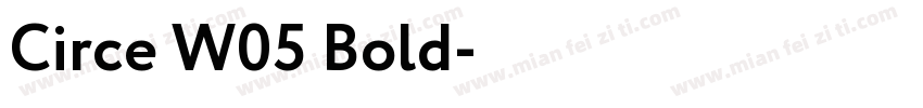 Circe W05 Bold字体转换